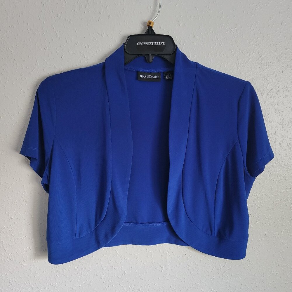 Nina Leonard Blue Top